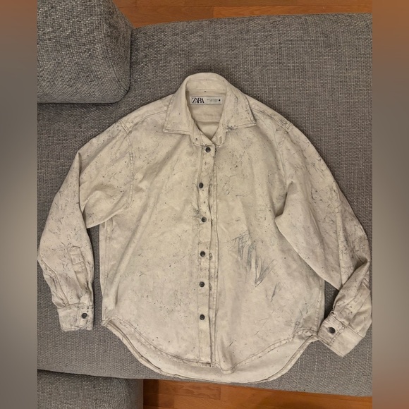 ZARA Women’s Oversized Washed Denim Shirt Size S ( Brand new no tag) - Picture 7 of 16